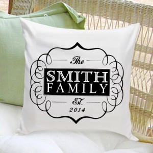 JDS Personalized Gifts Personalized Gift Family II Cotton Throw Pillow JMSI1940
